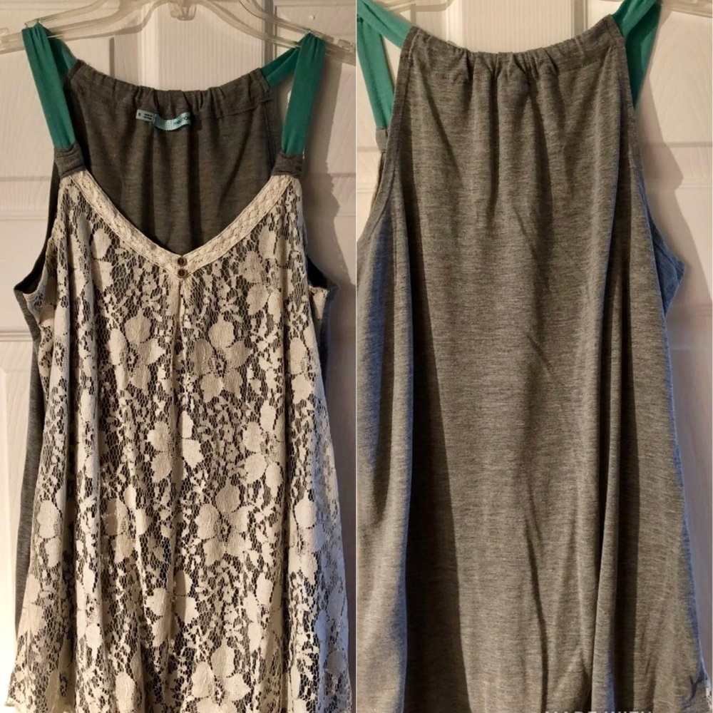 maurices lace front top // small